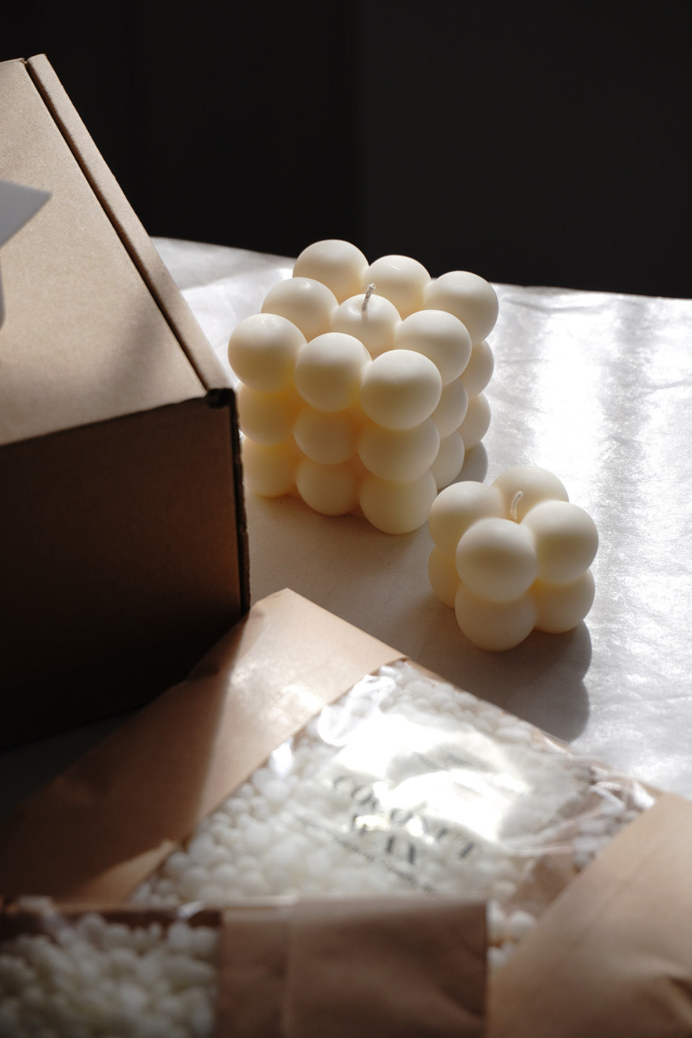DIY Kit: Classic Bubble Candle Making Kit Set of 2 Bubble Candles